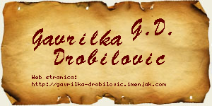 Gavrilka Drobilović vizit kartica